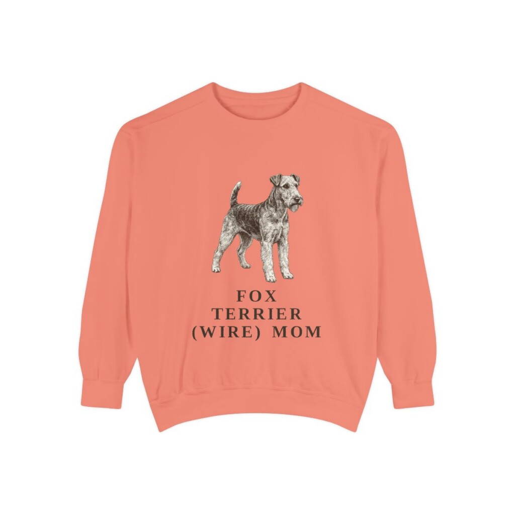Fox Terrier (Wire) Mom Sweatshirt, Terracotta, front view