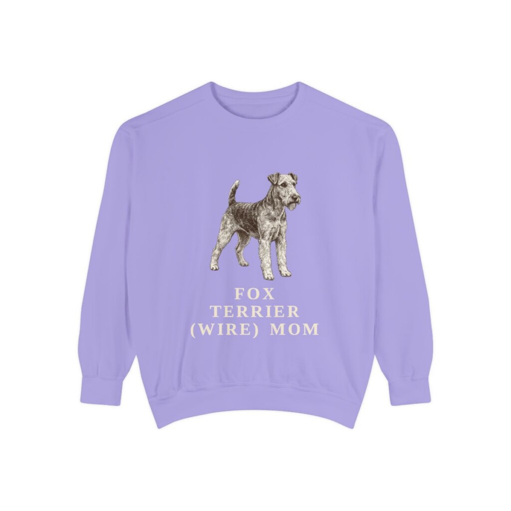 Fox Terrier (Wire) Mom Sweatshirt, Violet, front view