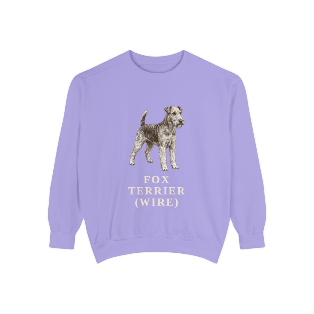 Fox Terrier (Wire) Sweatshirt, Violet, front view
