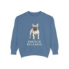 french-bulldog-sweatshirt-blue-jean French Bulldog Sweatshirt, Blue Jean, front view