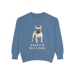 French Bulldog Sweatshirt, Blue Jean, front view