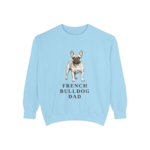 French Bulldog Dad Sweatshirt, Chambray, front view