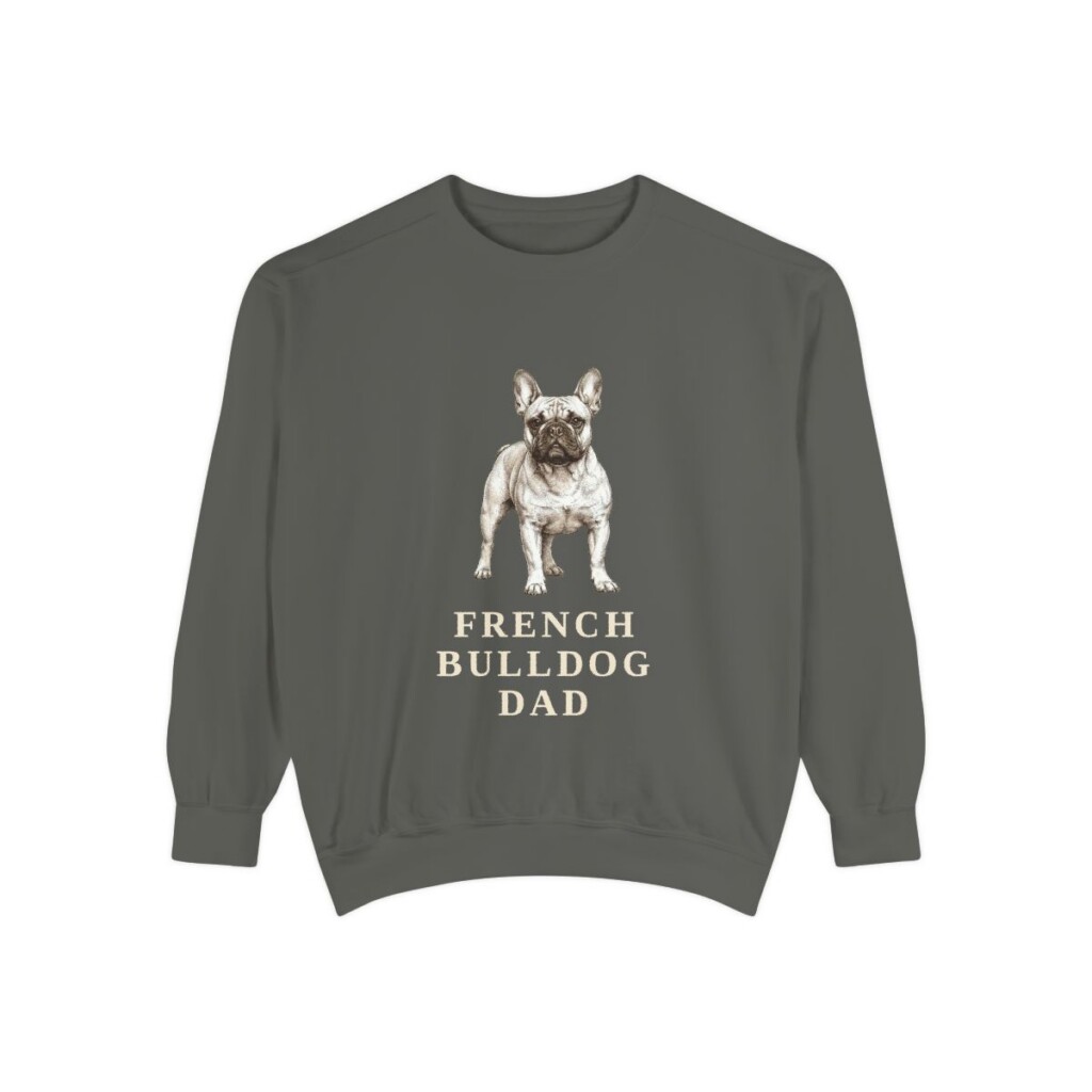 French Bulldog Dad Sweatshirt, Pepper, front view