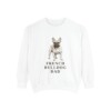 French Bulldog Dad Sweatshirt, White, front view