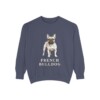 french-bulldog-sweatshirt-denim French Bulldog Sweatshirt, Denim, front view