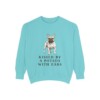 french-bulldog-sweatshirt-humor-chalky-mint French Bulldog Humor Sweatshirt, Chalky Mint, front view