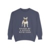 french-bulldog-sweatshirt-humor-denim French Bulldog Humor Sweatshirt, Denim, front view