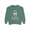 french-bulldog-sweatshirt-humor-light-green French Bulldog Humor Sweatshirt, Light Green, front view