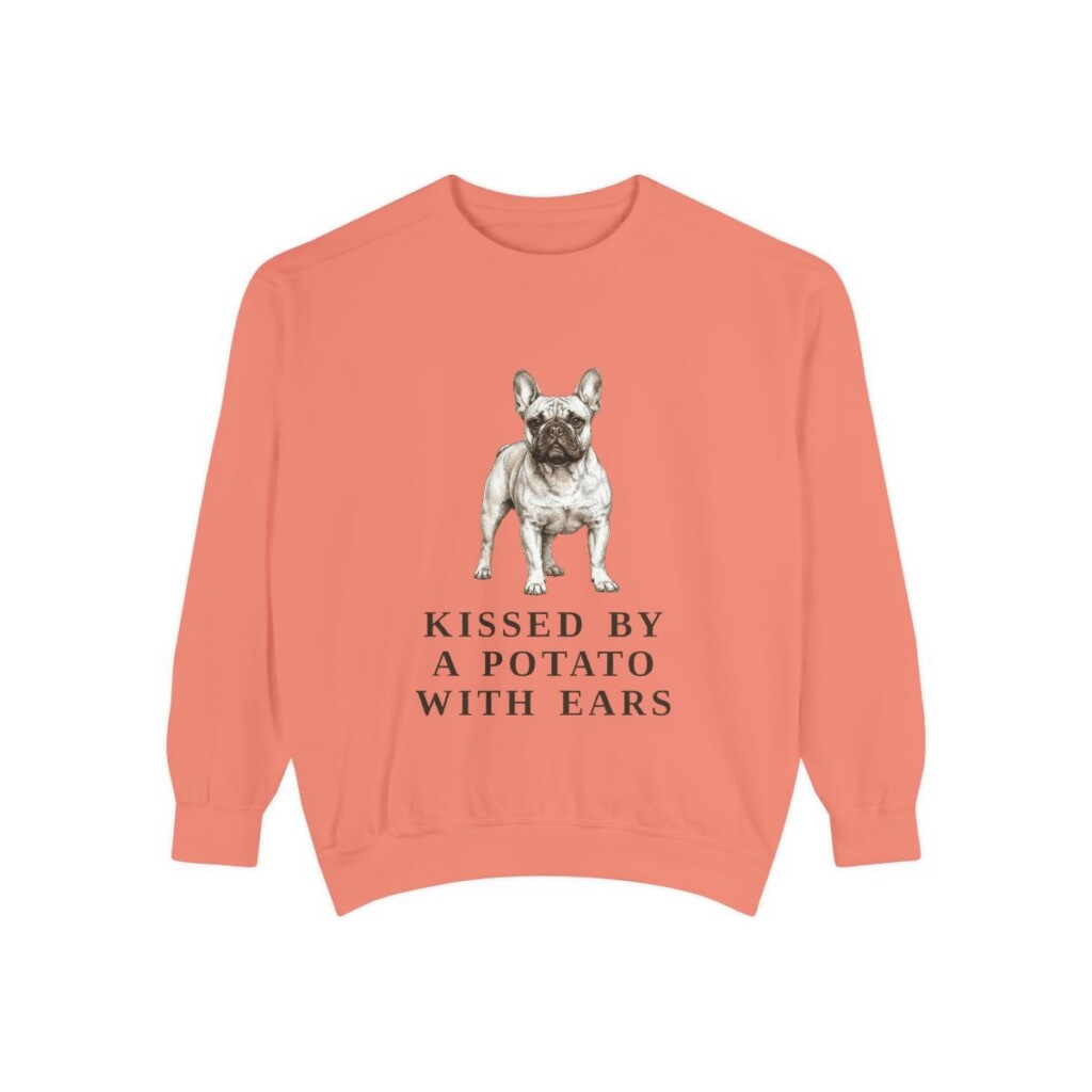 french-bulldog-sweatshirt-humor-terracotta French Bulldog Humor Sweatshirt, Terracotta, front view