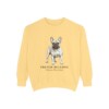 French Bulldog Latin Sweatshirt, Butter, front view