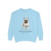French Bulldog Latin Sweatshirt, Chambray, front view