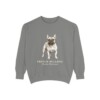 French Bulldog Latin Sweatshirt, Grey, front view