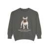 French Bulldog Latin Sweatshirt, Pepper, front view
