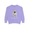 French Bulldog Latin Sweatshirt, Violet, front view