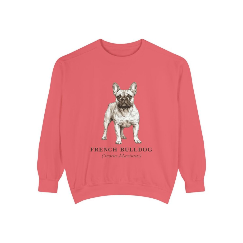 French Bulldog Latin Sweatshirt, Watermelon, front view
