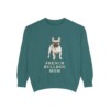 French Bulldog Mom Sweatshirt, Blue Spruce, front view
