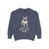 French Bulldog Mom Sweatshirt, Denim, front view
