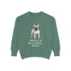French Bulldog Mom Sweatshirt, Light Green, front view