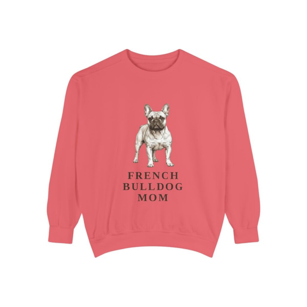 French Bulldog Mom Sweatshirt, Watermelon, front view