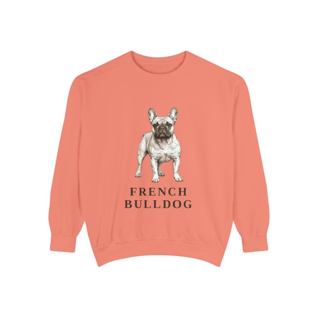 french-bulldog-sweatshirt-terracotta French Bulldog Sweatshirt, Terracotta, front view