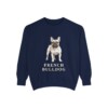 french-bulldog-sweatshirt-true-navy French Bulldog Sweatshirt, True Navy, front view