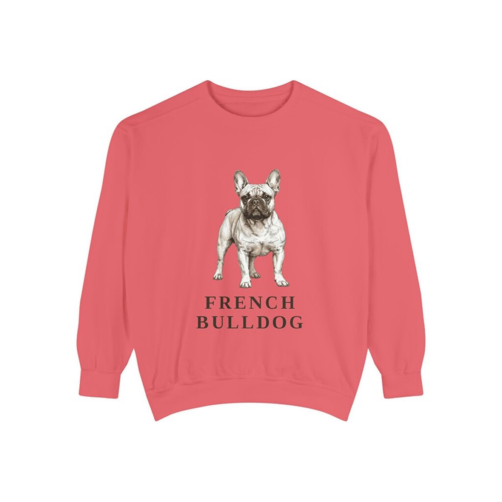 french-bulldog-sweatshirt-watermelon French Bulldog Sweatshirt, Watermelon, front view