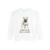 french-bulldog-sweatshirt-white French Bulldog Sweatshirt, White, front view