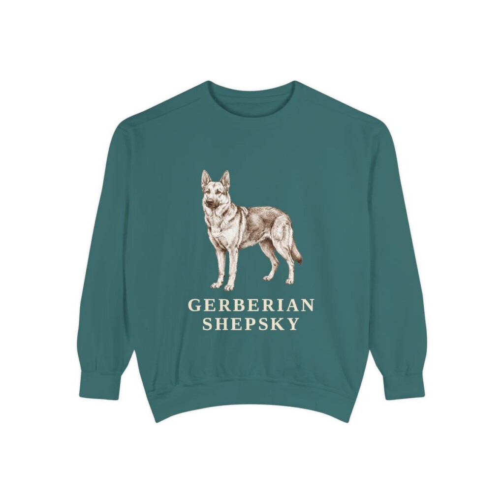 Gerberian Shepsky Sweatshirt, Blue Spruce, front view