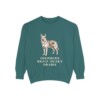 Gerberian Shepsky Humor Sweatshirt, Blue Spruce, front view