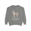 Gerberian Shepsky Humor Sweatshirt, Grey, front view