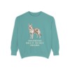 Gerberian Shepsky Humor Sweatshirt, Seafoam, front view