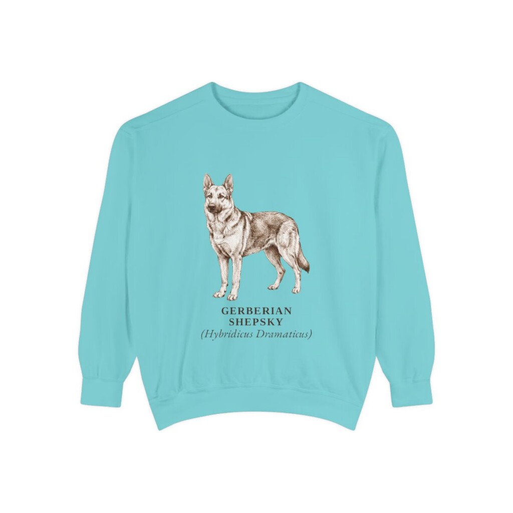 Gerberian Shepsky Latin Sweatshirt, Chalky Mint, front view