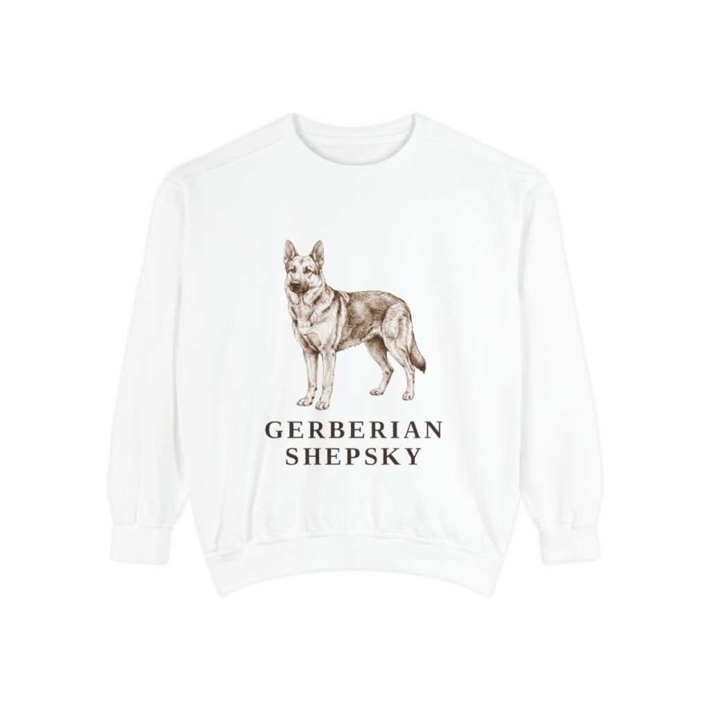 Gerberian Shepsky Sweatshirt, White, front view