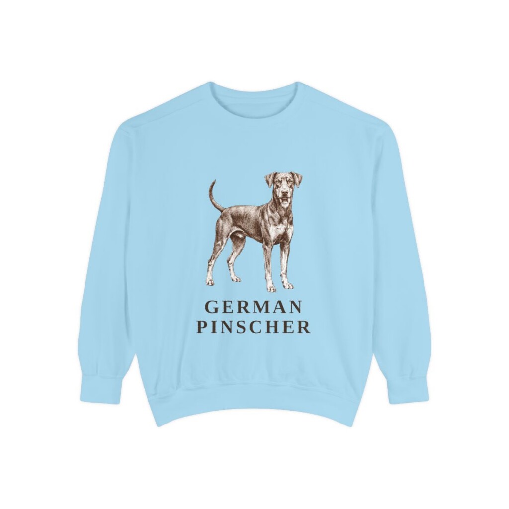 German Pinscher Sweatshirt, Chambray, front view