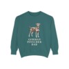 German Pinscher Dad Sweatshirt, Blue Spruce, front view