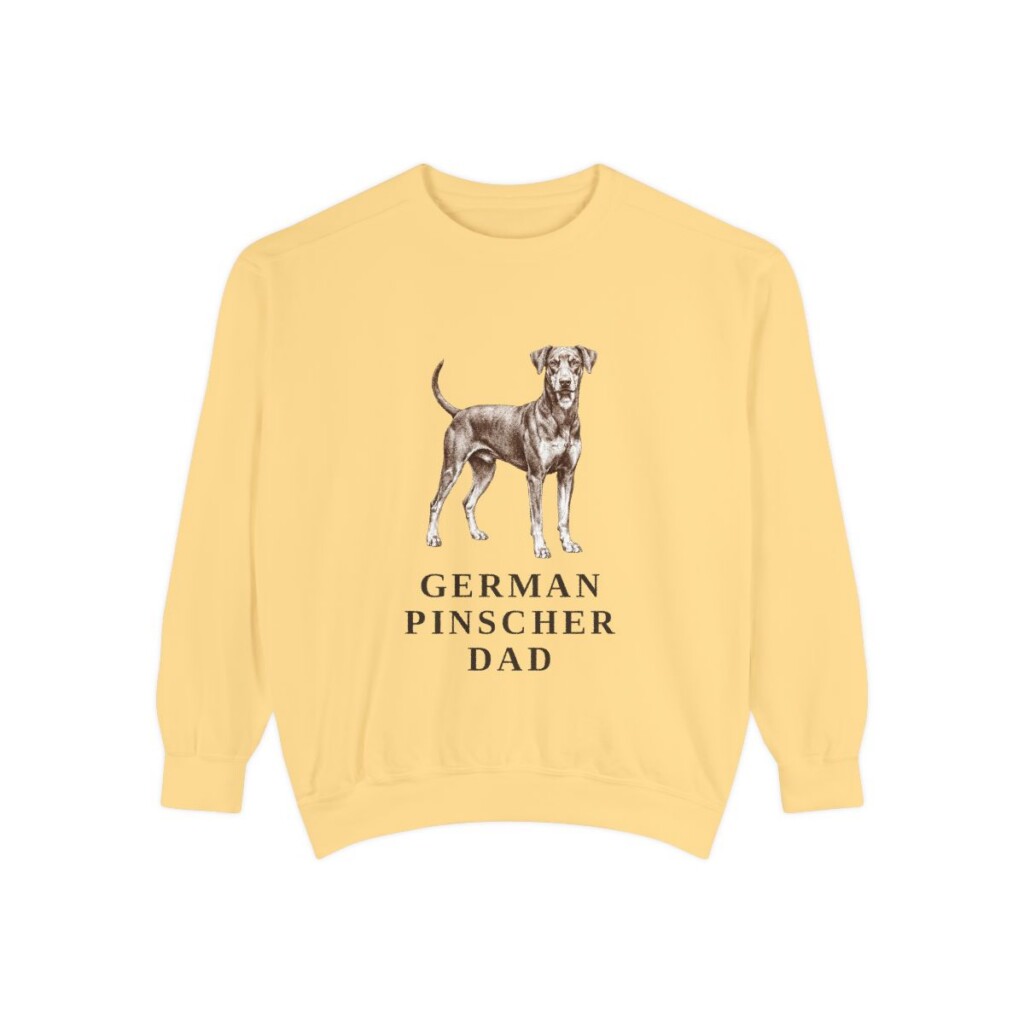 German Pinscher Dad Sweatshirt, Butter, front view