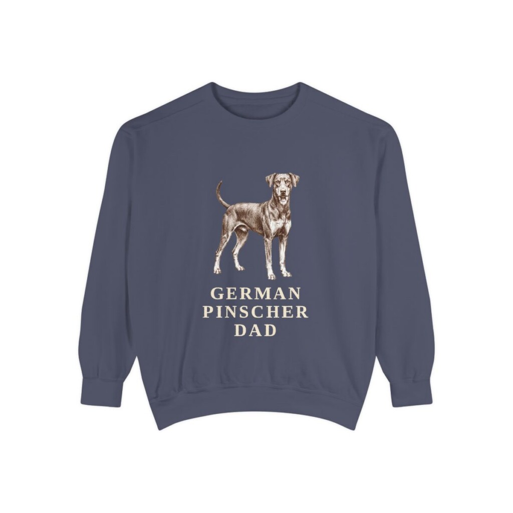 German Pinscher Dad Sweatshirt, Denim, front view