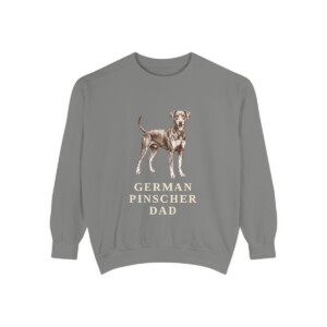 German Pinscher Dad Sweatshirt, Grey, front view