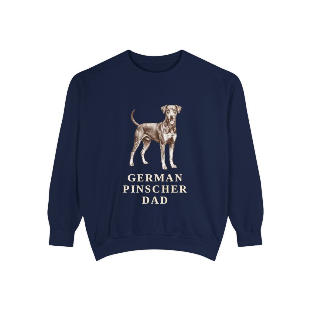 German Pinscher Dad Sweatshirt, True Navy, front view