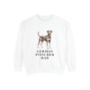 German Pinscher Dad Sweatshirt, White, front view