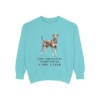German Pinscher Humor Sweatshirt, Chalky Mint, front view