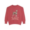 German Pinscher Humor Sweatshirt, Crimson, front view