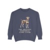 German Pinscher Humor Sweatshirt, Denim, front view