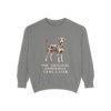 German Pinscher Humor Sweatshirt, Grey, front view