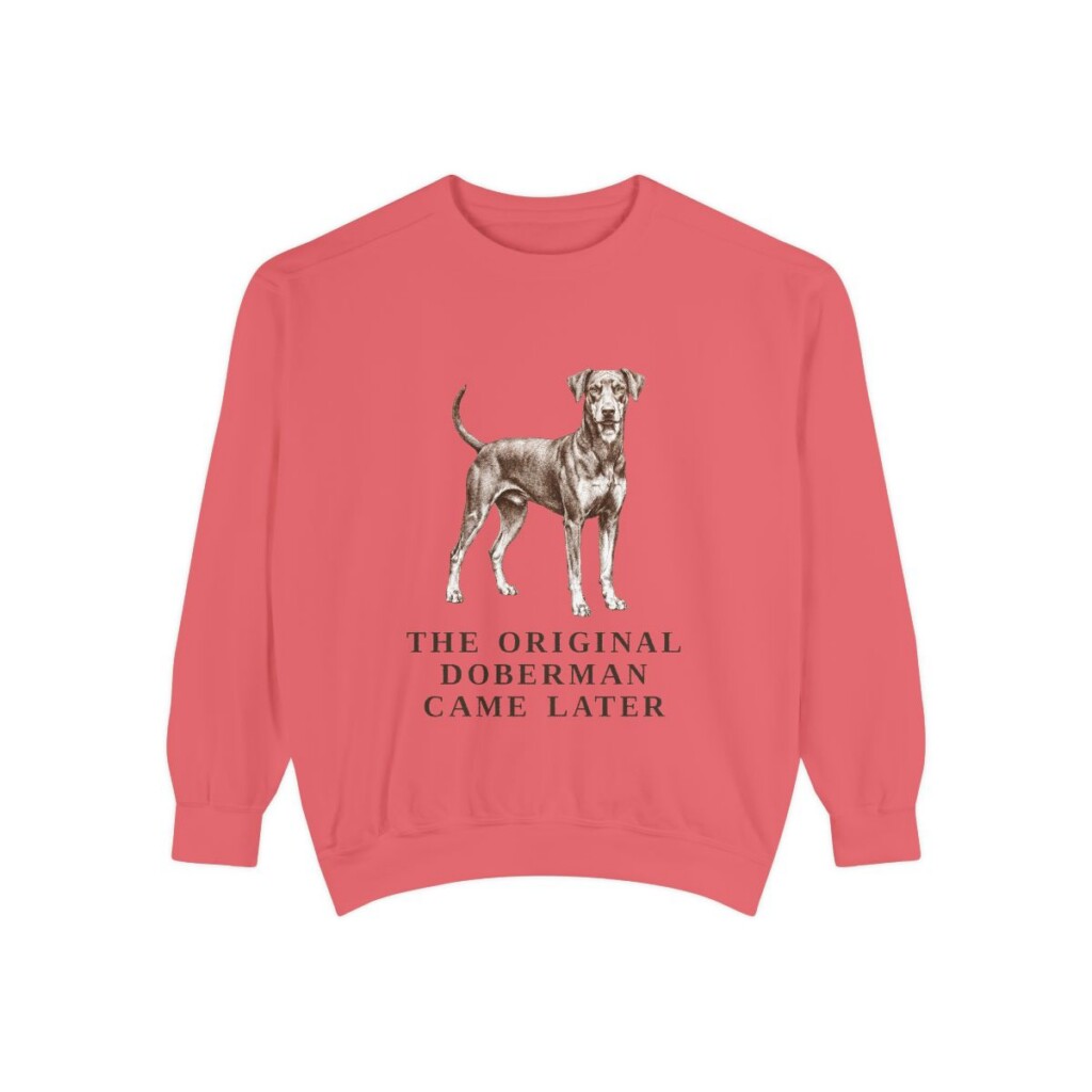 German Pinscher Humor Sweatshirt, Watermelon, front view