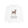 German Pinscher Humor Sweatshirt, White, front view