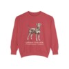 German Pinscher Latin Sweatshirt, Crimson, front view