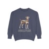 German Pinscher Latin Sweatshirt, Denim, front view