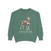 German Pinscher Latin Sweatshirt, Light Green, front view