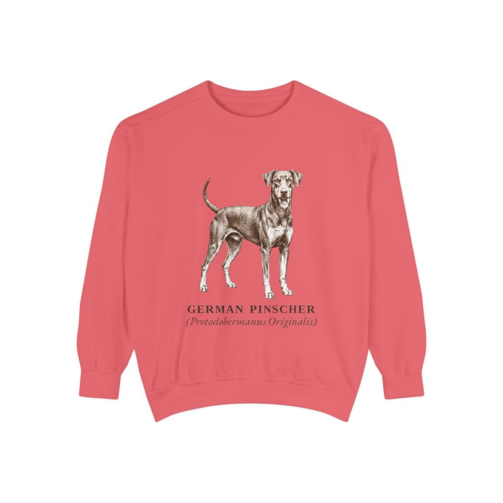 German Pinscher Latin Sweatshirt, Watermelon, front view